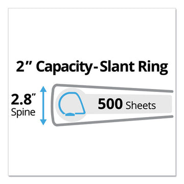 Avery® Durable Non-view Binder With Durahinge And Slant Rings, 3 Rings, 2" Capacity, 11 X 8.5, Blue freeshipping - TVN Wholesale